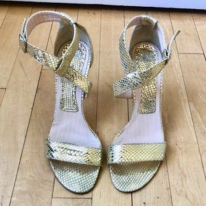 Fornarina Italian Gold Leather Heels